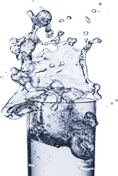 Glass water splash